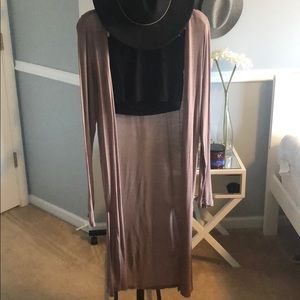 Thin brown cardigan (long)